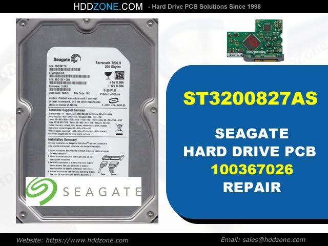 ST3200827AS Seagate HDD PCB Repair 100367026