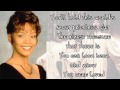 Whitney Houston - You Were Loved (Lyrics)