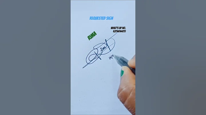 Rima#signature #sign your dream #signature #art #autograph #calligraphy #youtubeshorts .