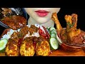 MUKBANG EATING||SPICY DUCK CURRY, DUCK EGG &amp; WHITE RICE