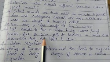 4th, Science,Ch-9(Adaptation in Animals)Short Q-A and Long Q-A