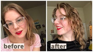 Wavy/Curly Girl Method: First Wash Transformation! (2A2B Fine & Thin Hair)