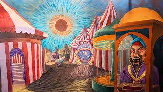 Painting Zoltar machine ... CARNIVAL MURAL PROCESS