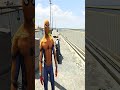 GTA 5 Water Ragdolls Orange Spiderman Vs Kermit The Frog Fails/Jumps Crashes #shorts