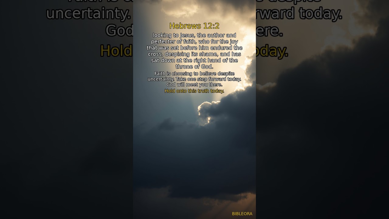 📖 HOLY BIBLE: Strengthen Your Faith | Hebrews 12:2 #shorts