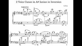 2 Voice Canon in Inversion in A# Ionian
