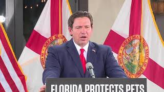 LIVE: Florida officials join Gov. DeSantis at Big Dog Ranch Rescue for a press conference