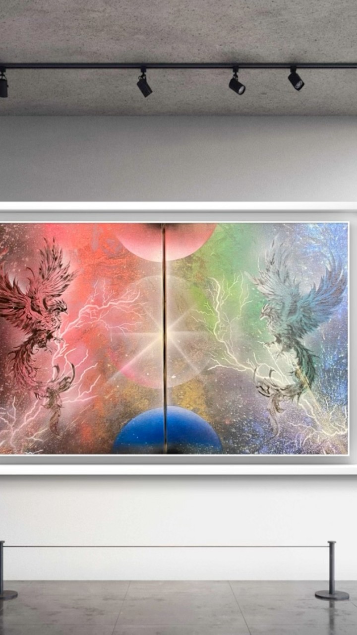 Requested work: Two F6 canvases, two-piece work! #sprayart #art