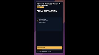 How Local Businesses Rank in AI Search #Shorts