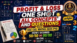 Complete Profit and loss One Shot SSC CGL 2025 PYQ SERIES #ssccgl2026 #pyqseries #ssccglcpocds