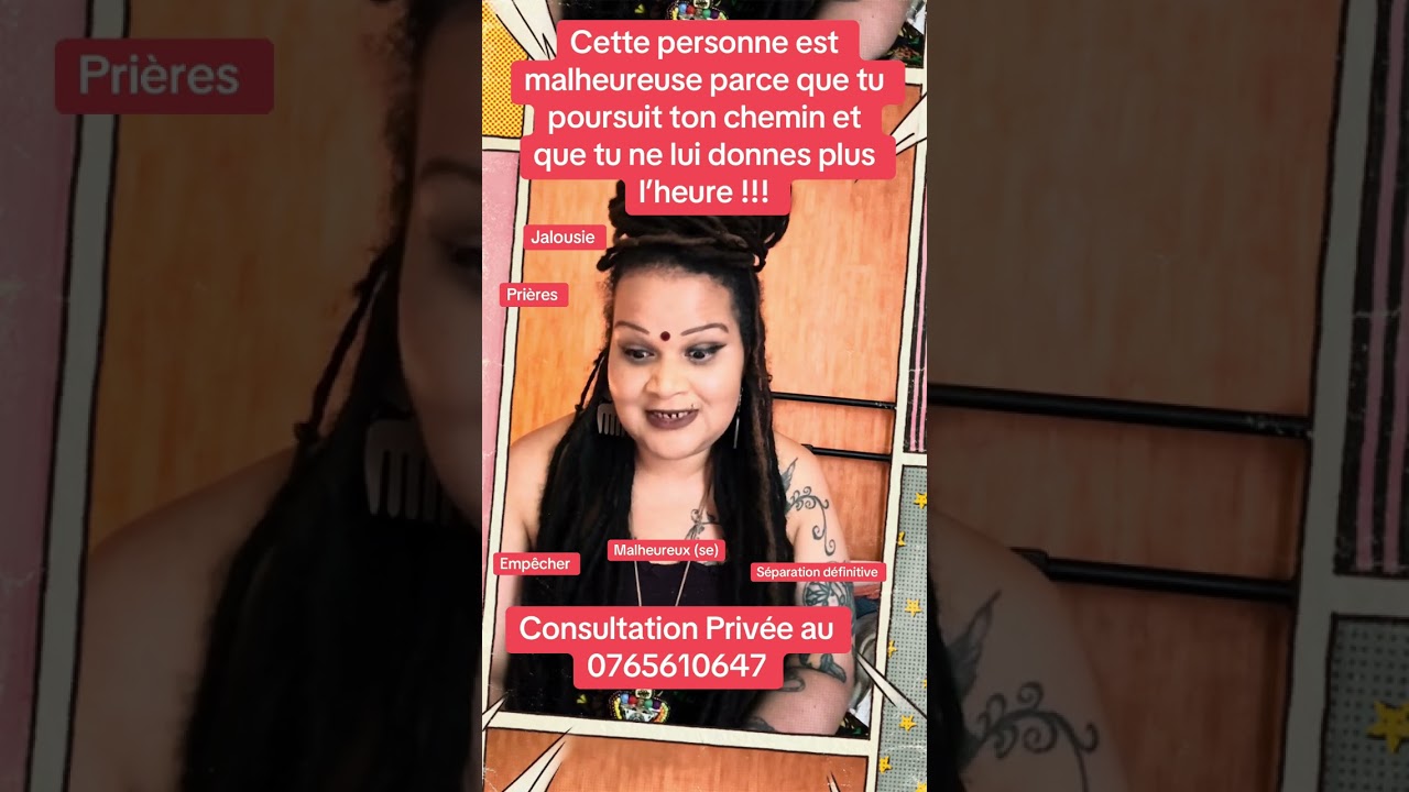 Cette personne est malheureuse parce que tu poursuit ton chemin et que tu donnes + L’heure