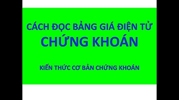 HƯỚNG DẪN CÁCH ĐỌC BẢNG GIÁ CHỨNG KHOÁN ĐIỆN TỬ  BangGia.vps.com.vn