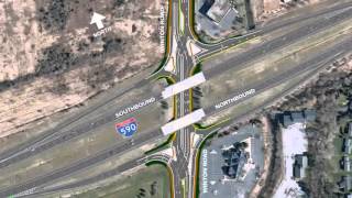 Animation of Diverging Diamond Interchange at I-590/Winton Road