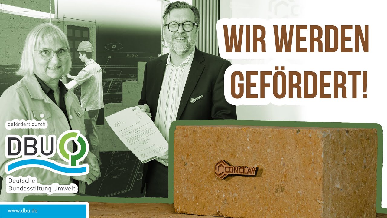 Deutsche Bundesstiftung Umwelt fördert Kimm-Baustoffe mit Conclay und dem tragenden Lehmstein