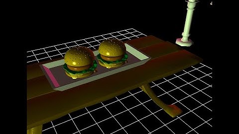 [Computer Graphics] OpenGL hierarchical modeling and animation (Burger!)