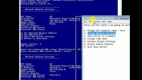 Configure Windows Server Core 2012 R2 using config.cmd utility