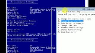 Configure Windows Server Core 2012 R2 using config.cmd utility