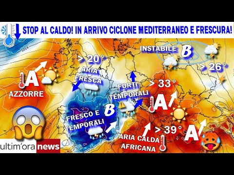 METEO: ROTTURA ESTIVA! LUNEDÌ VIOLENTI TEMPORALI A NORD, MA DA GIOVEDÌ CICLONE INSTABILE SULL'ITALIA