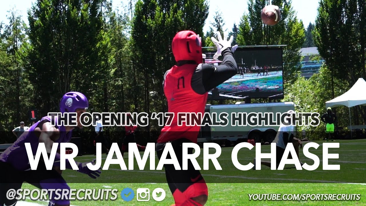 Chace Rummel Ja'Marr Chase: 2018 Top WR Recruit - The Opening Finals (Archibishop ...
