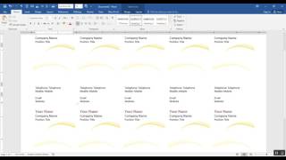 Using Word's business card Template screenshot 5