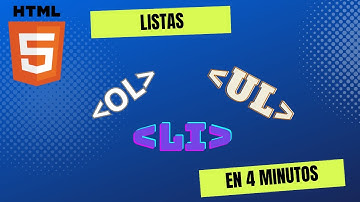 Como crear LISTAS en HTML5 - Aprende en 4 Minutos
