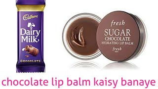 DIY chocolate lip balm |  how to make fresh sugar chocolate lip balm |
