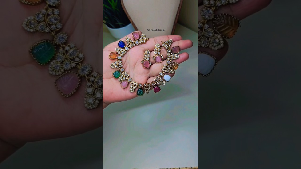 This one feels special ✨/  multicolour AD Stone Necklace