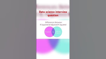 What is the difference between R squared & Adjusted R squared? #datascienceinterviewquestions #ml