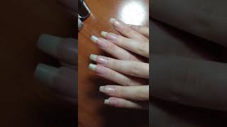 Long bare naked natural nails show and sound Cute polish ASMR 2