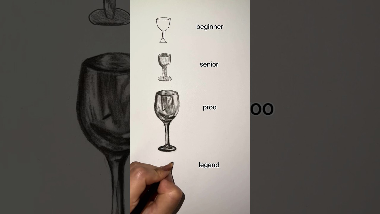 how to draw a wine glass 😳😱 