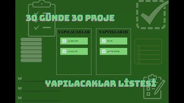 30 Günde 30 Proje: HTML/CSS/JavaScript ile Yapılacaklar Uygulaması
