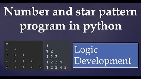 35. Number and star pattern program in python