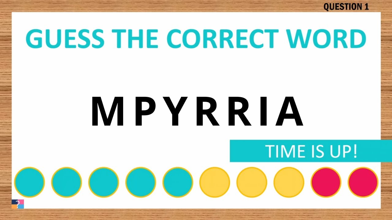 Guess the Correct Word! Unscramble in Record Time! 7 Letters | Agent Quiz