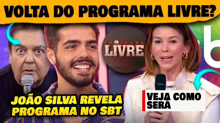 🚨Volta do Programa Livre no SBT? João Silva revela como vai ser o seu programa no canal