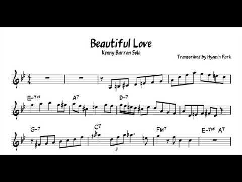 Kenny Barron - Beautiful Love Solo Transcription