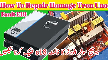 Hoe repareer ik een Homage Tron Uno | Homage UPS-storing E18 | Homage-omvormer repareren in het U...