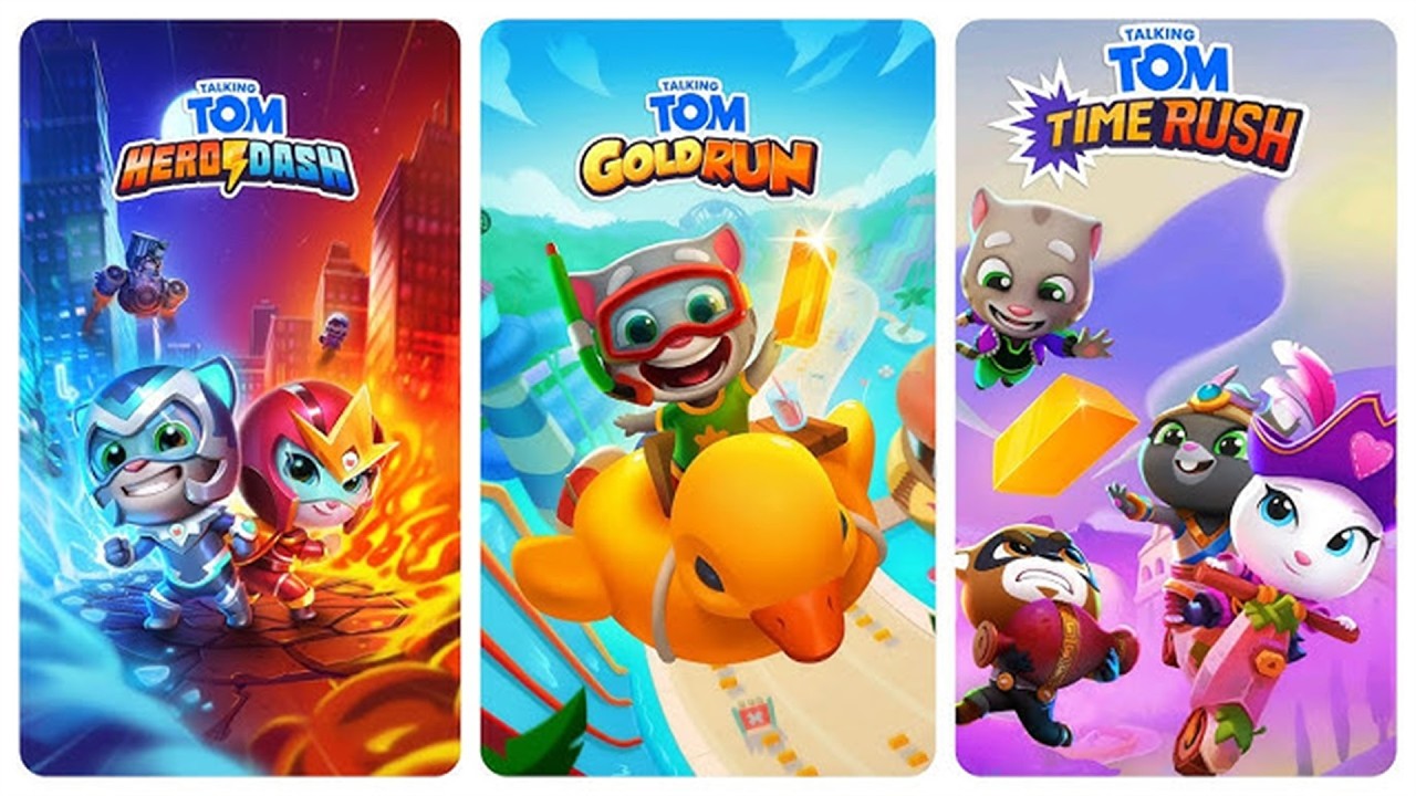 PLAY GAME! THREE 🎮🏃💨 Chasing the Panda! Hero Dash, Gold Run & Time Rush