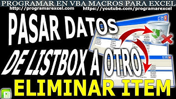 438 Como ❤️ Eliminar Item al Pasar Datos 🔥 Listbox a Otro Listbox con Doble Click 2020