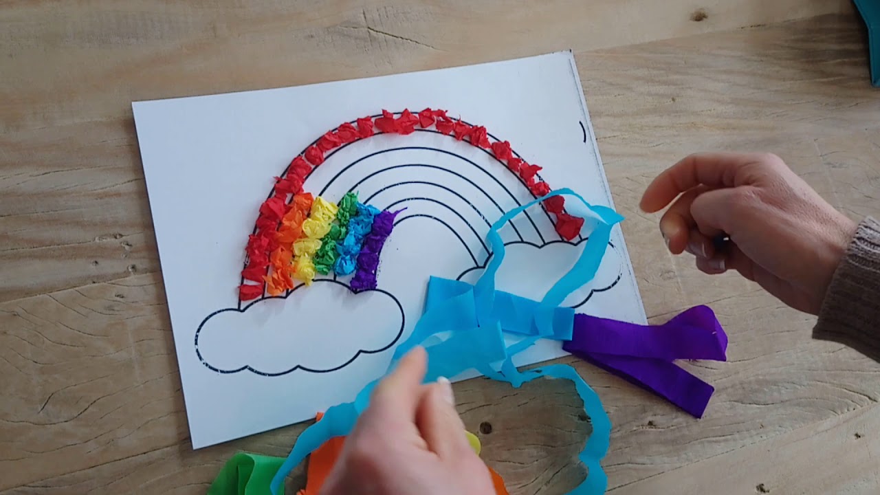 Bekend Arctic vertraging weektaak groep 1 week 7 regenboog opvullen met propjes crepepapier - YouTube