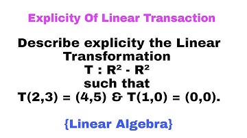 10 LINEAR TRANSFORMATION SOLVED PROBLEMS 🔥