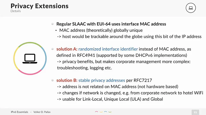 IPV6 :  Privacy Extensions
