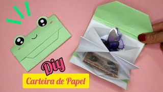 Cmo fazer mini carteira de papel de sapo |origami fàceis|coisas para fazer com papel 🤩🤩