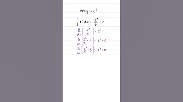 Integrating - Why +c?