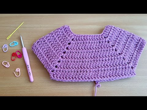 كروشيه الصدر المربع بطريقة سهلة 1