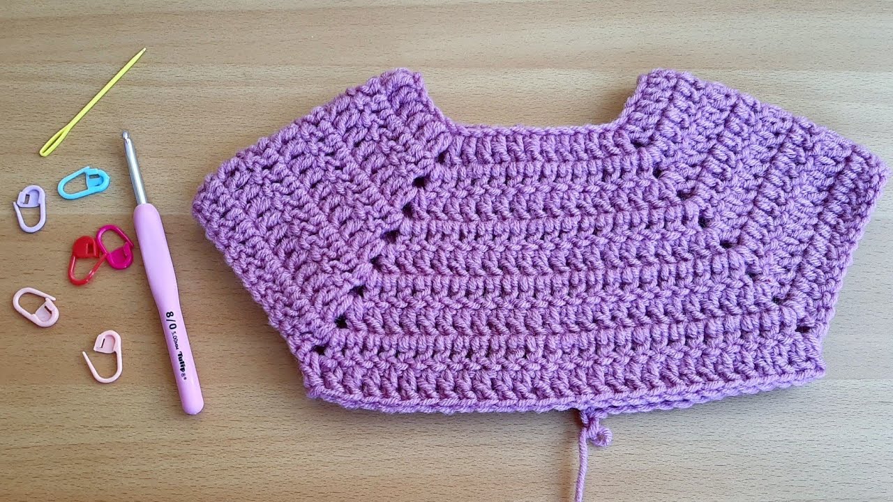 كروشيه  الصدر المربع بطريقة سهلة 1