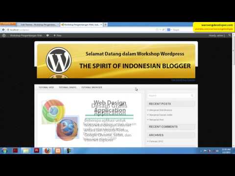 Waroeng Developer Tutorial: WP with XAMPP - Make Header Image
