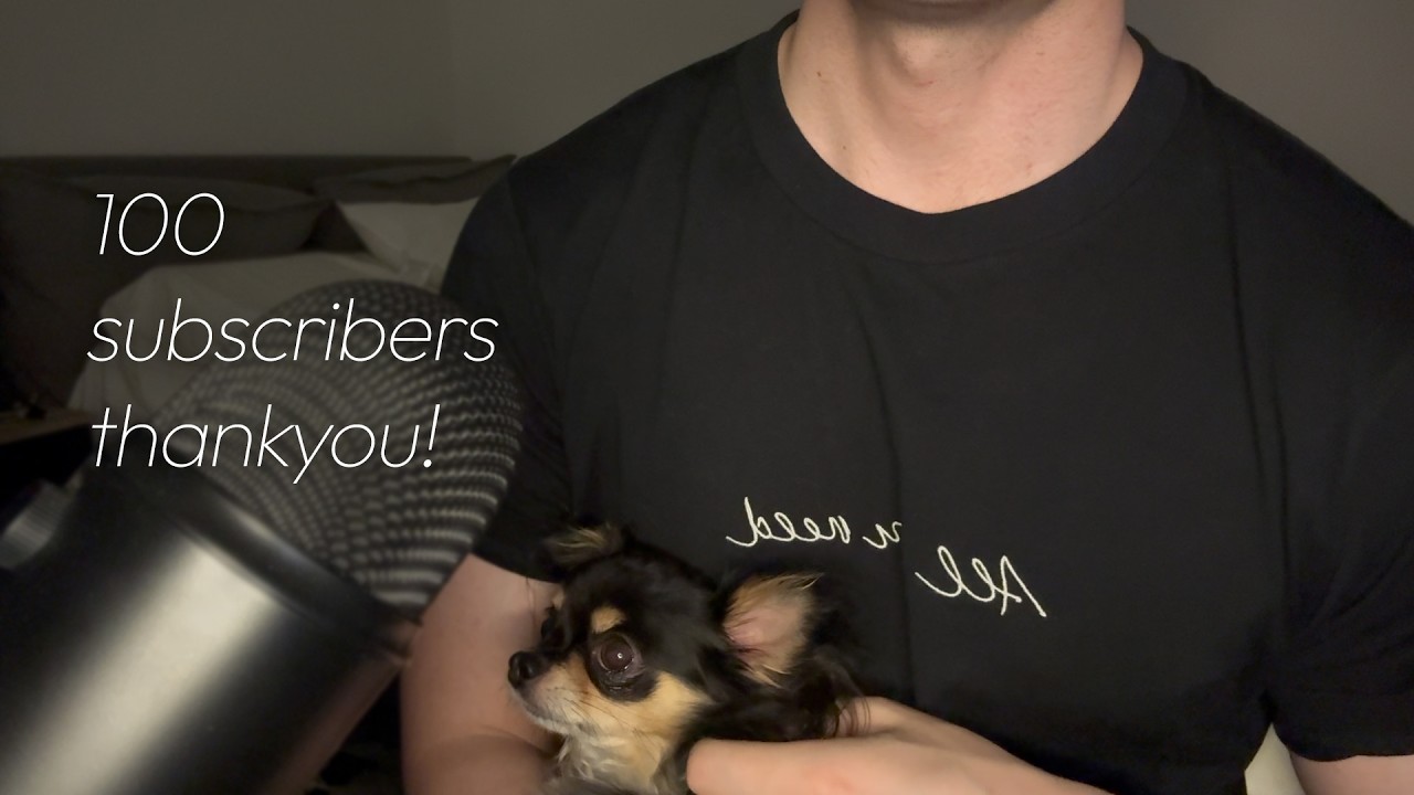 celebrating 100 subscribers with my dog 🐶 (ASMR)
