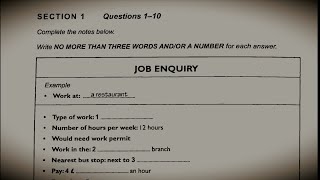 Job enquiry ielts listening (HD Audio) 1080p