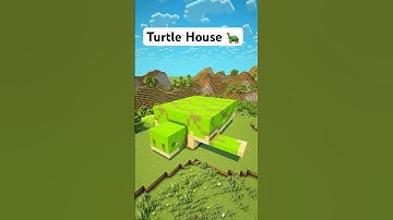 Minecraft Turtle House #minecraft #tutorial #building  #starterbuild #shorts #turtlehouse