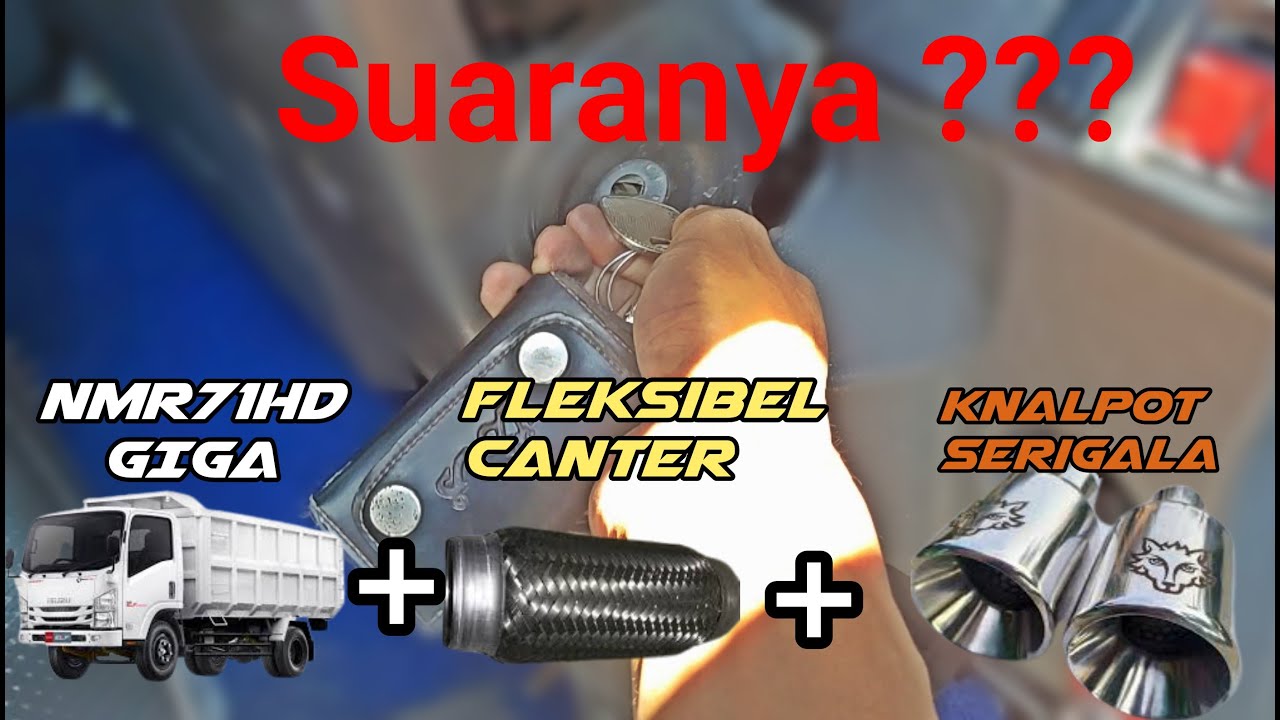 Knalpot serigala + Fleksibel canter  di Isuzu Giga